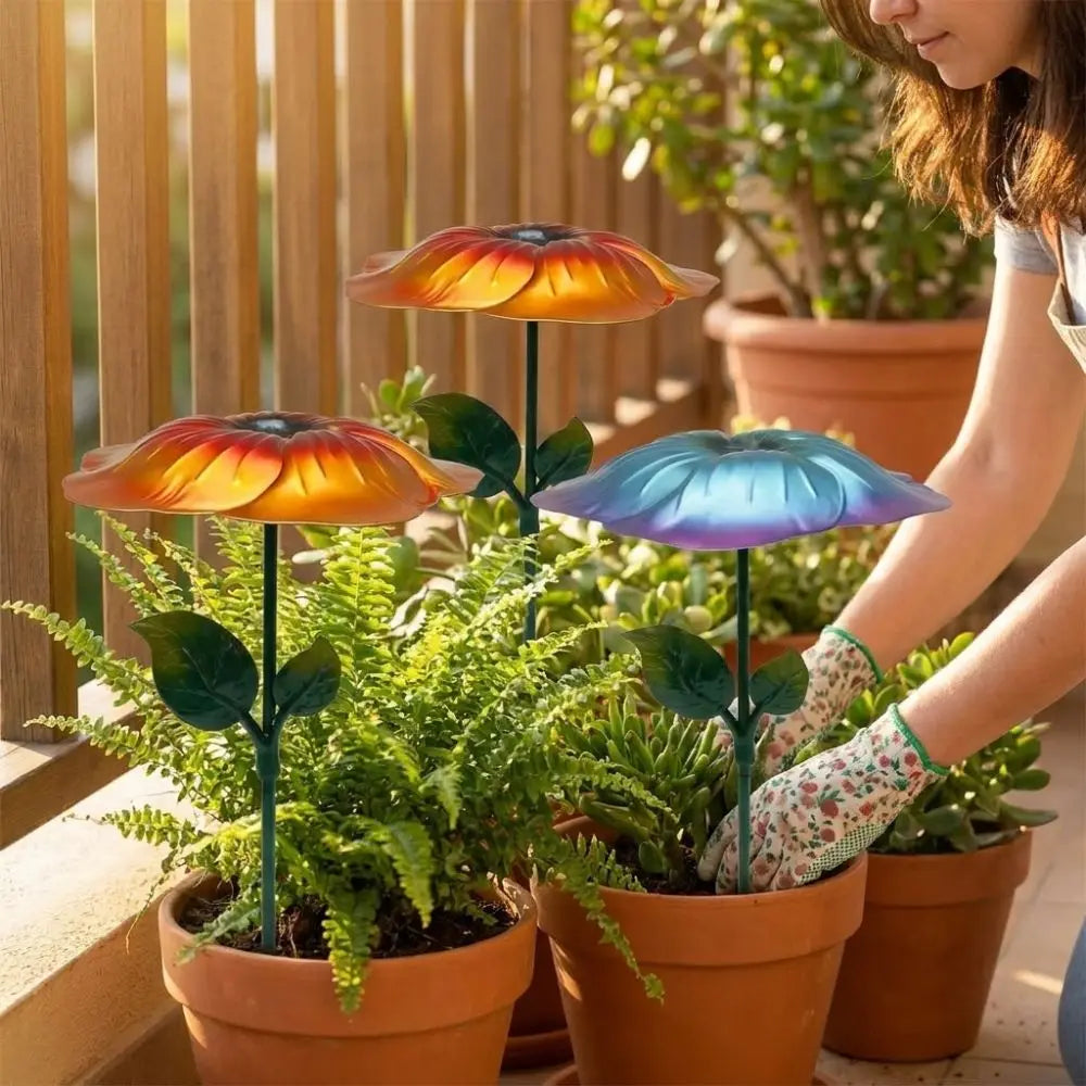 Flower Shape Plant Shade Umbrella UV Protection Iron Art Plant Sunblock Cover Weather-resistant Rust-proof Garden Shade Cover