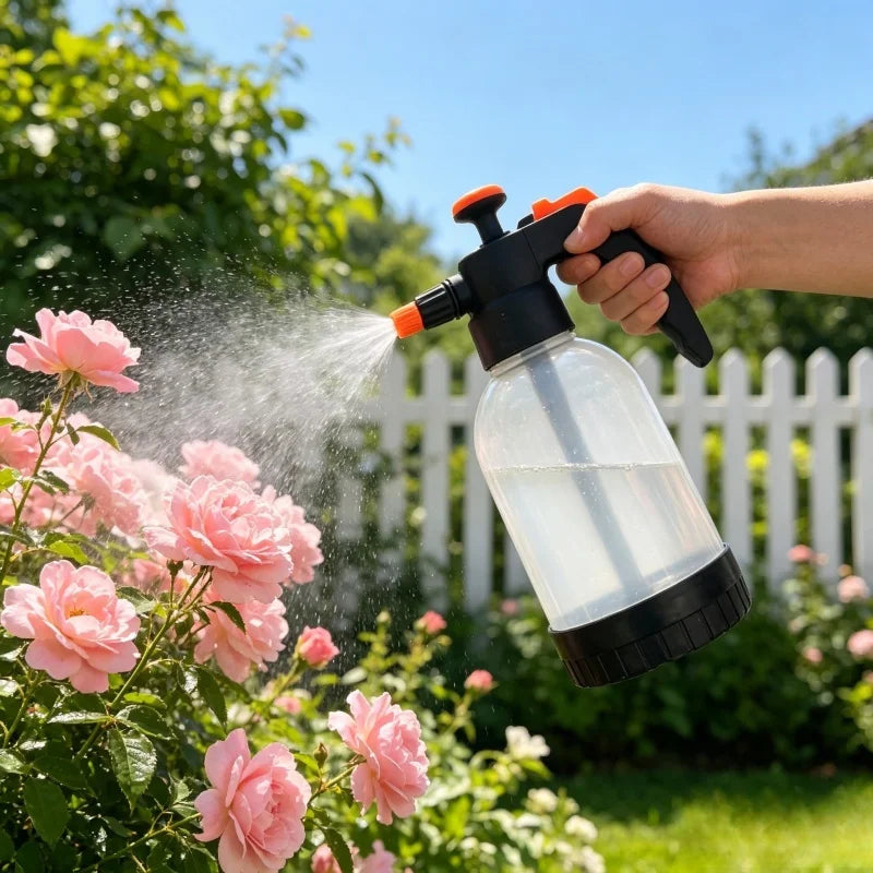1.2L Handheld Car Wash Spray Bottle Air Pressure Watering Can for Home Gardening And Cleaning Tools
