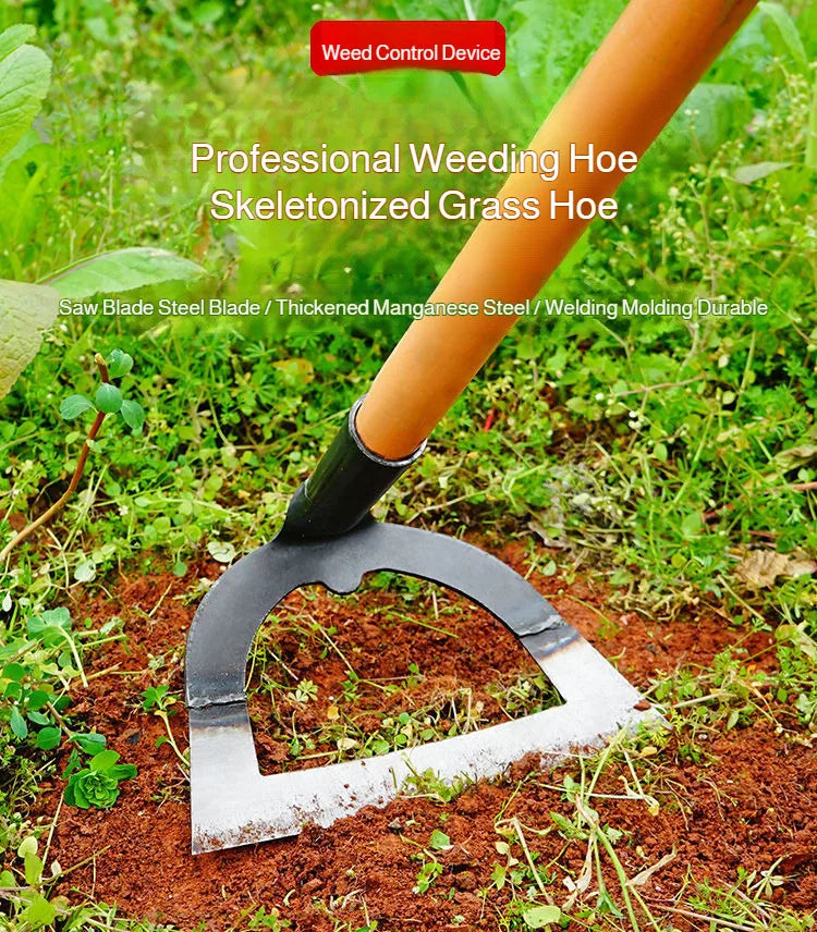 14-26CM Weeding Hoe Handheld Hollow Hoe Thickened Manganese Steel Agricultural Weeding Hoe for Planting Vegetable Garde