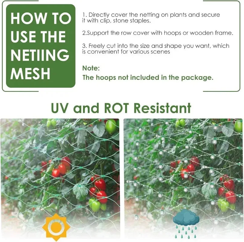 5/10M Garden Protect Netting Anti Birds Net Animals Deer Fencing Mesh for Fruits Trees Plants Stretch Durable Pest Barrier 그물망