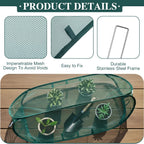 9Pcs Pop Up Plant Protector Cover Kit With 1 Plant Guard Cover 8 Ground Stakes Bird Insect Proof Net For Vegetable Fruit Flower