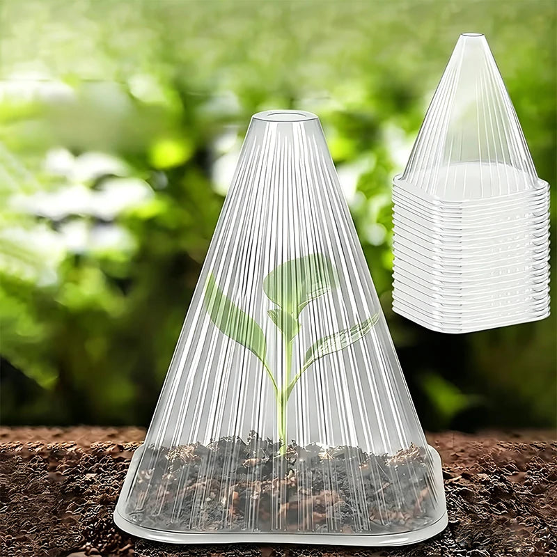 Plant Protection Collar, 20pcs - Transparent PET Material, Ideal for Vegetable Seedlings and Flower Growth, Four-season Care, Pr