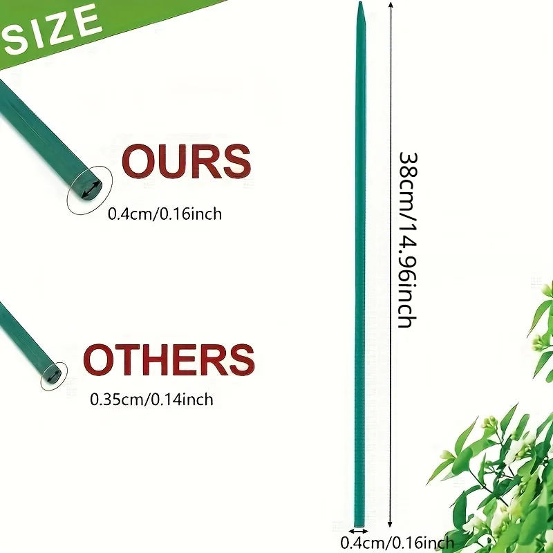 10-Piece Plastic Plant Support Stakes for Indoor Gardening