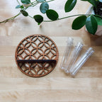 Plant Propagation Station Wall Hanging Wooden Moon Phase Plant Terrarium for Hydroponics Home Office Decor Air Plant Holder Gift