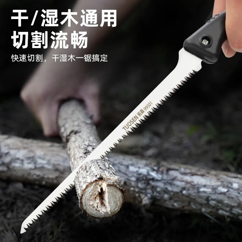 Tuosen Handsaw Garden Saw SK5 Steel Saw Tools W/ Wooden Handle Woodworking Saw 340mm Convenient For Wall Panel Bending