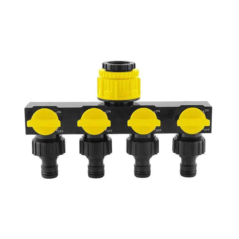 Garden Hose Pipe Splitter 4-Way Faucet Diverter Tap Hose Connector Splitter Four Independent Switches For Home Lawn Irrigation
