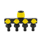 Garden Hose Pipe Splitter 4-Way Faucet Diverter Tap Hose Connector Splitter Four Independent Switches For Home Lawn Irrigation