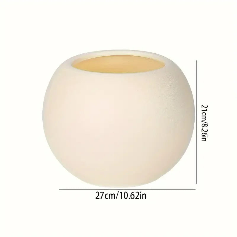Indoor Outdoor Round Flower Pots, Lightweight Unbreakable Plastic Planters for Garden,  Balcony & Home Flower Planting