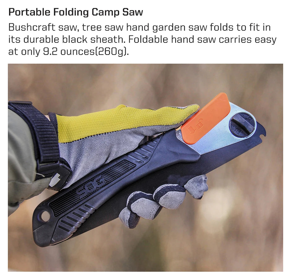 SOG Folding Saw Multifunctional Hand Tools Mini Foldable Home Garden Outdoor Camping Hunting Small Survival Multi-tool Wood Saw