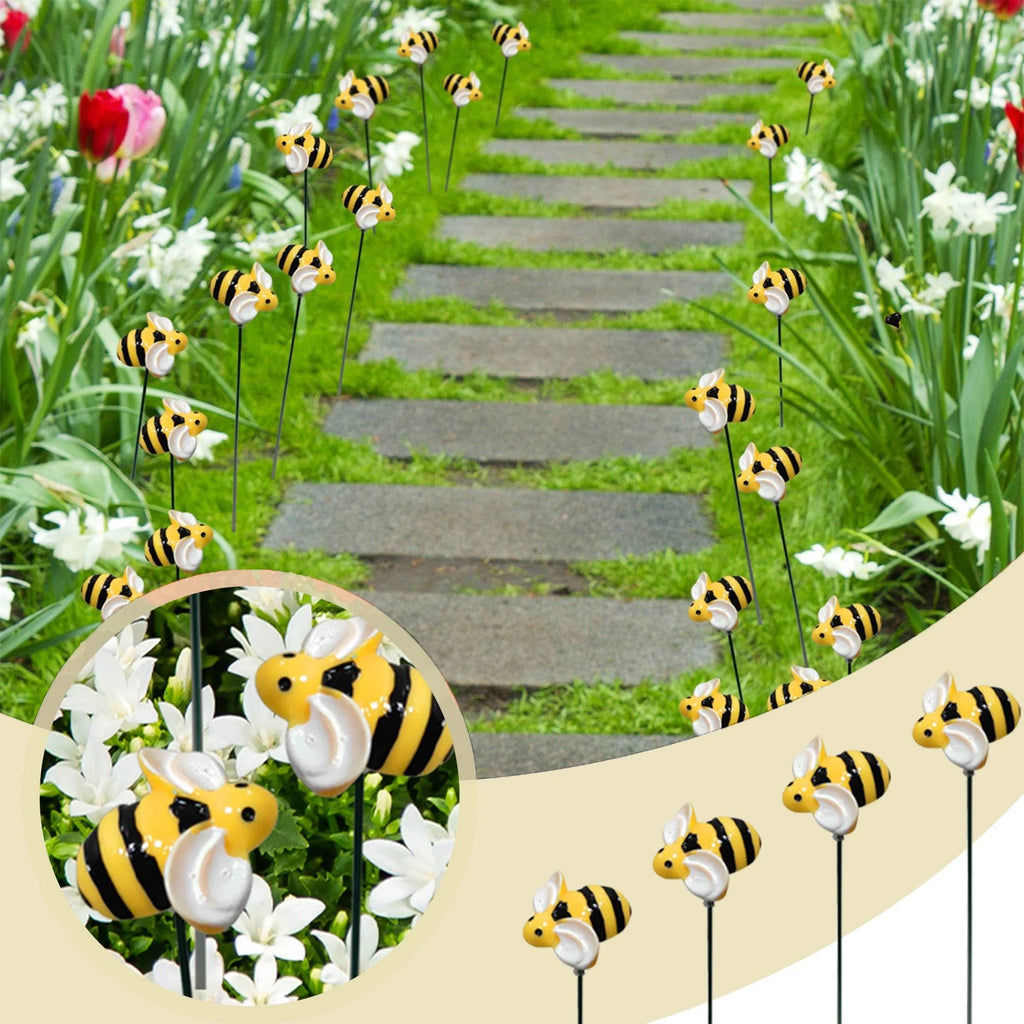 Bee Garden Stakes, 10/20/30-Piece Decorative Yard Set