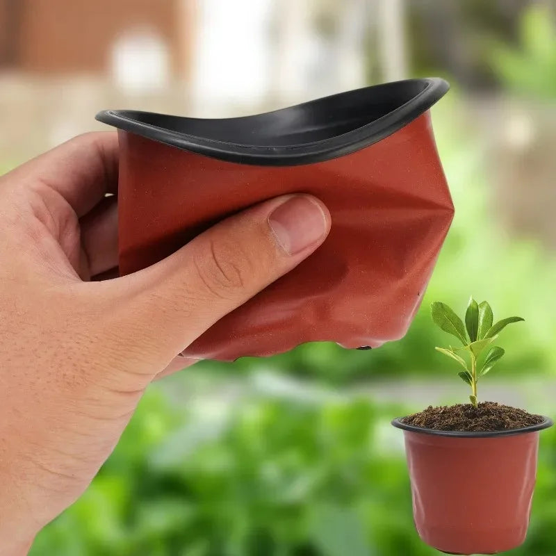 100/20x Seeding Nursery Pot Black Red Plants Nursery Pots Seedling Cups Grow Box Planters Home Garden Potted Container Wholesale