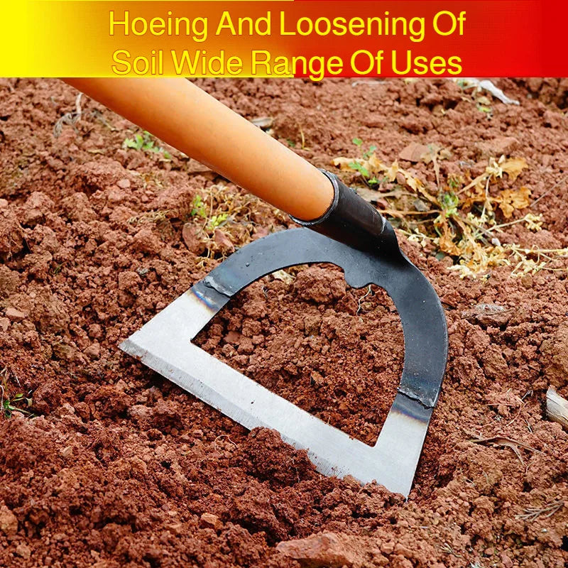 14-26CM Weeding Hoe Handheld Hollow Hoe Thickened Manganese Steel Agricultural Weeding Hoe for Planting Vegetable Garde
