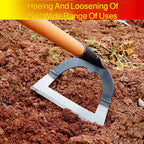 14-26CM Weeding Hoe Handheld Hollow Hoe Thickened Manganese Steel Agricultural Weeding Hoe for Planting Vegetable Garde