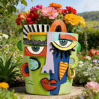 Abstract Face Flower Pot Decorative Planter Picasso Vases Balcony Succulent Plant Holder Ornament Home Garden Decor Accessory