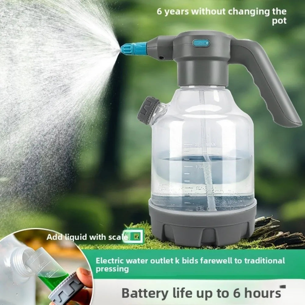 New 3L Electric Watering Can Rechargeable Adjustable Nozzle Gardening Sprayer Non-Slip Handle Watering Kettle