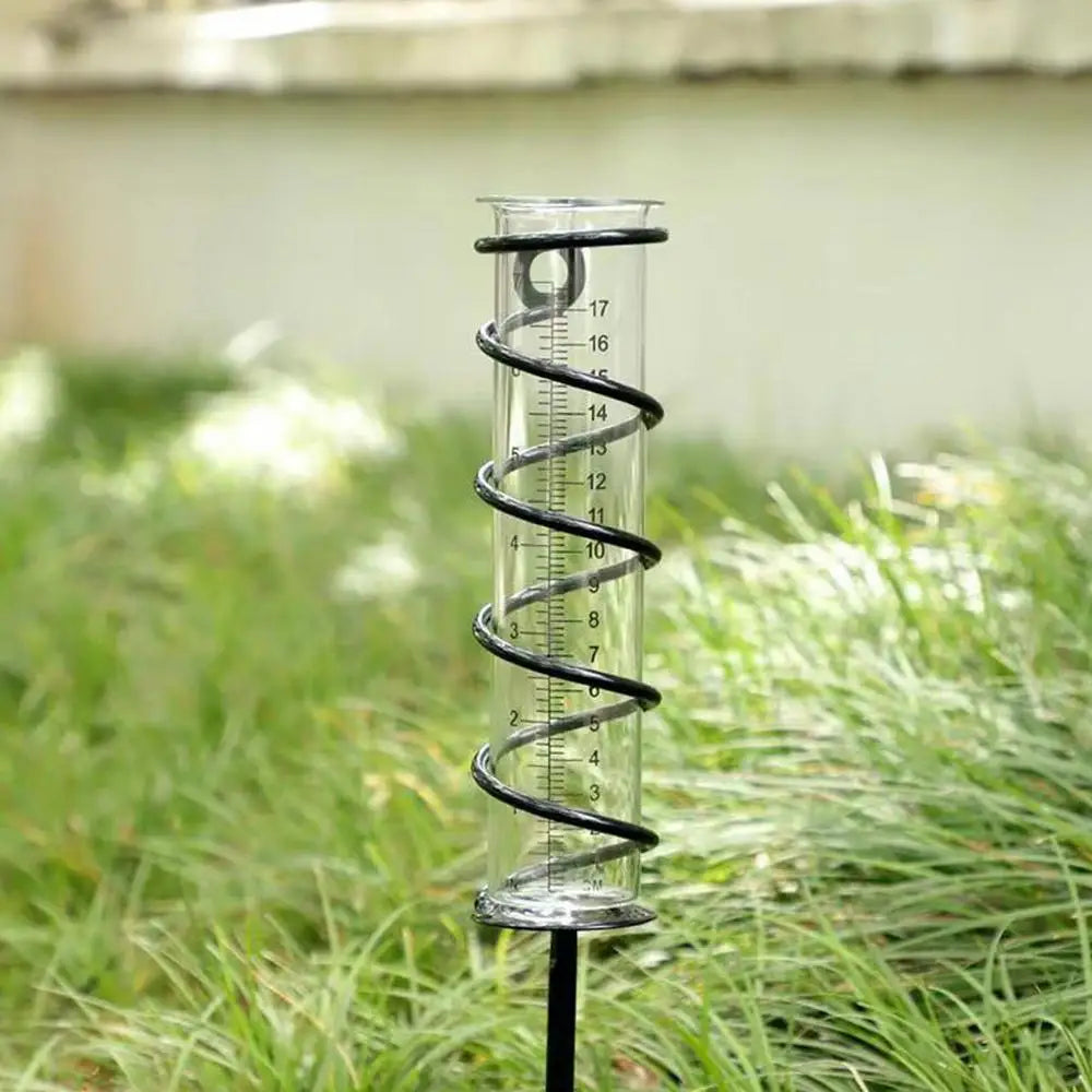 6.69Inch Rain Gauge Outdoor Tube Garden Glass Water Gauge For Rain Water Meter Decorative Stake With Waterproof Large Glass Tube