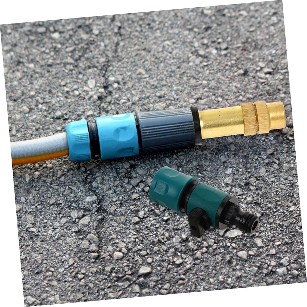 Garden Hose Quick Connect Coupler - Shut Off Valve Adapter for Watering Irrigation System Tap Faucet Fitting In-Line Connector
