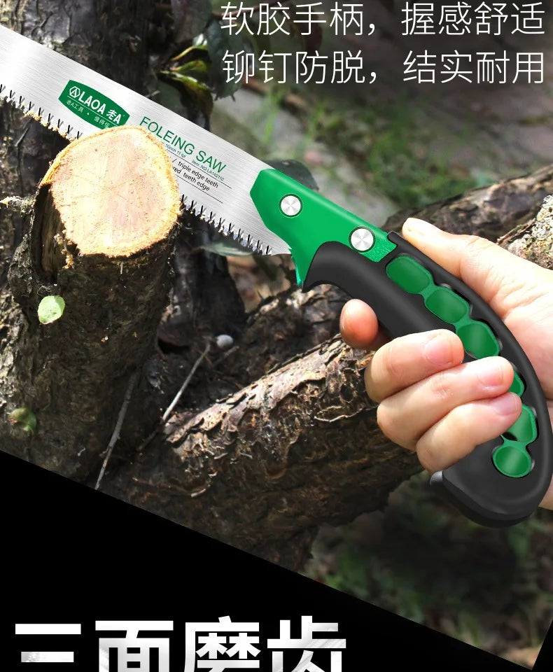 LAOA SK5 Garden Saw Hand Saw Household Saw Small Handle Manual Saw 11 Fine Tooth Saw 250mm for Woodworking Pruning