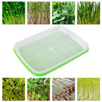 Hydroponic Microgreens Sprouter Tray Seed Sprouting Plates Wheatgrass Grower Nursery Trays for Home Garden Soilless System