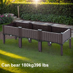 Plastic Raised Garden Bed with Legs Raised Planter Box Elevated Planting Container for Gardening Vegetables Fruits Flowers