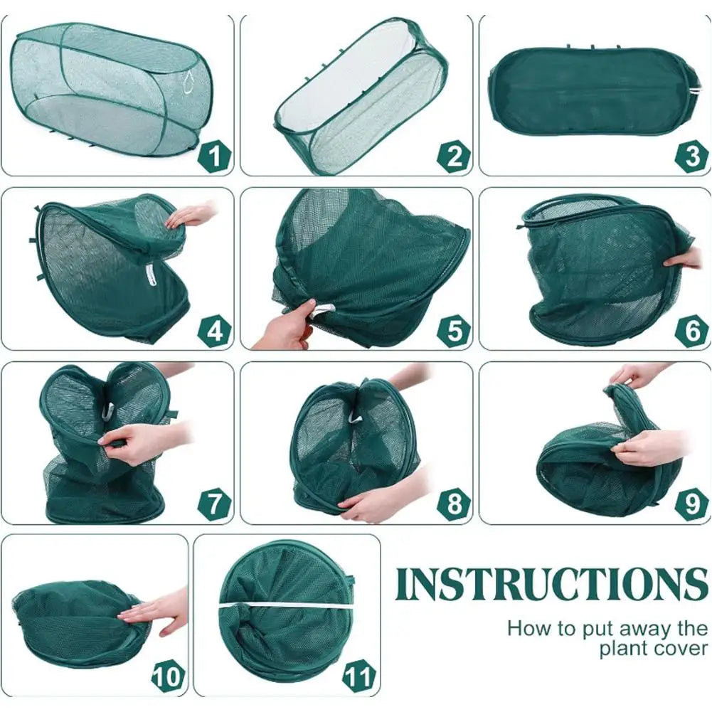 Breathable Garden Plant Shade Net Dome Cover Foldable Insect Bird Barrier Netting Protector For Vegetable Seedling Protection