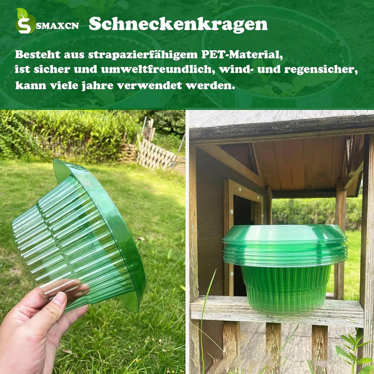 Plants Slug Protection Rings Vegetables Cover Plant Snail Collar Guard Green Planter Flower Pot Pest Control Trapper Garden Tool