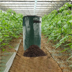 Garden Composter Eco-Friendly Bio Fermentation Bag with Zipper and Double Handles Collapsible Compost Bin for Dispose of Kitchen