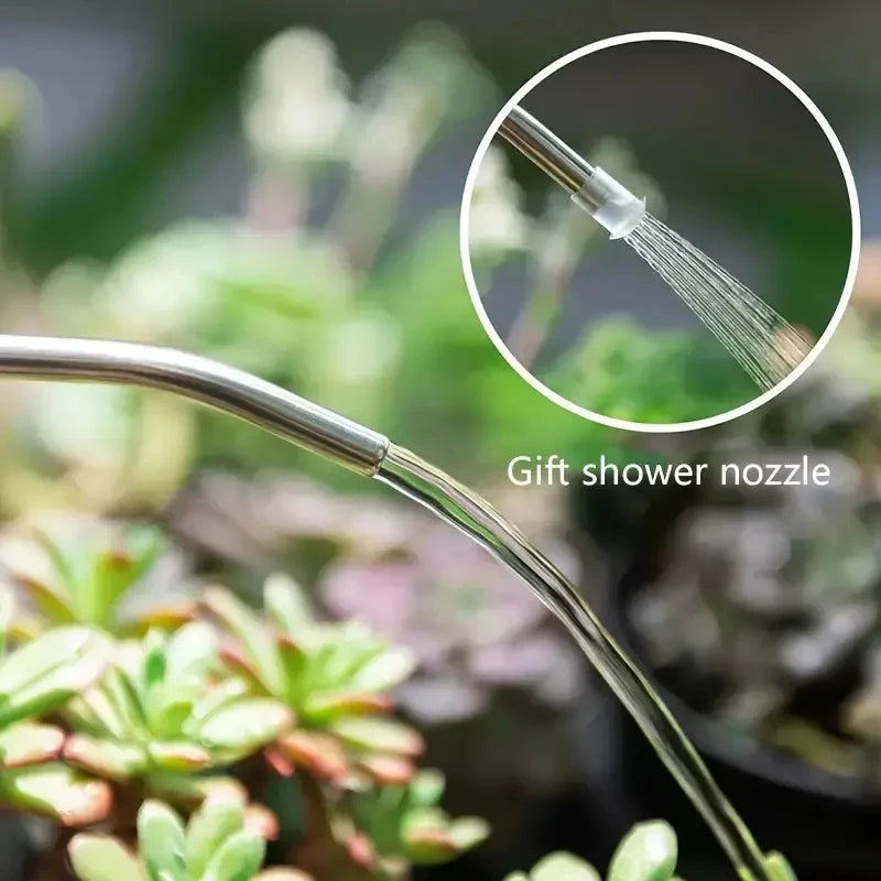 Garden Watering Can 1L Long Spout with Shovel, Indoor Outdoor Plant Flower Watering Pot
