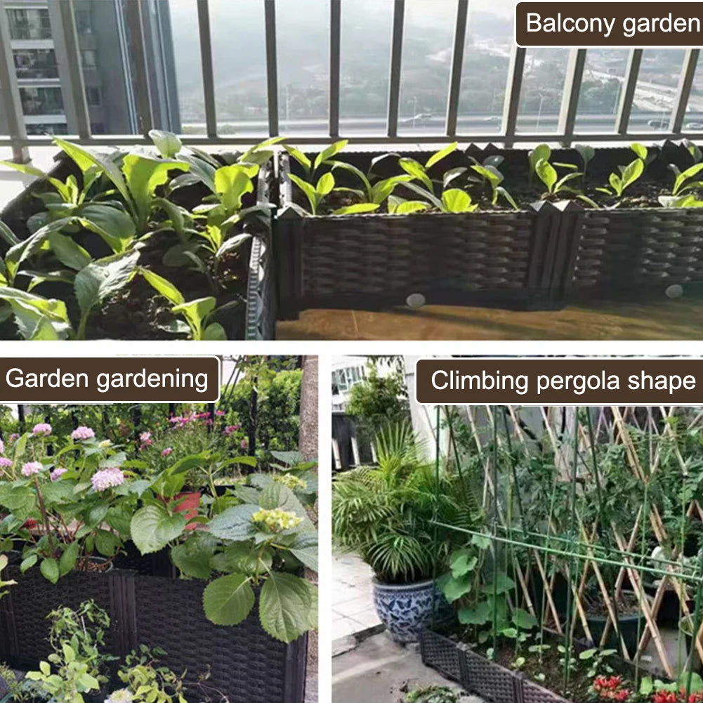 Plastic Raised Garden Bed with Legs Raised Planter Box Elevated Planting Container for Gardening Vegetables Fruits Flowers