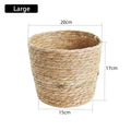 1Pcs Mini/S/M/L Grass Woven Flowerpot For Garden Terraces Small Plant Flower Basket Seedling Containers Planter Basket