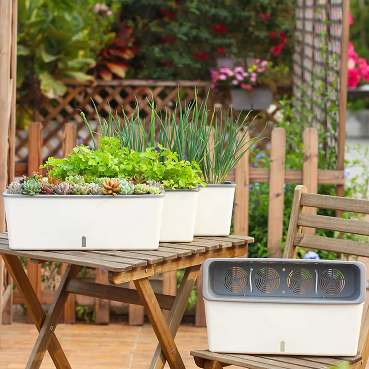 Self-Watering Planter Pots with Handy Water Level Indicator Gift for Friends Families Neighbors