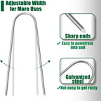 U-Type Garden Staples, Zinc-Coated Steel Landscape Pins
