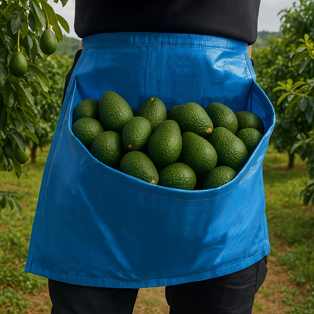 Garden Fruit Picking Bag and Mushroom Foraging Pouch with Waist Belt, Harvest Apron for Outdoor Orchard, Vegetable Gathering