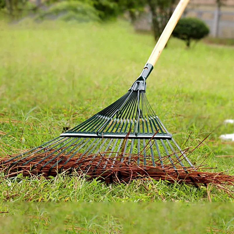 1Pc for Gardeners Grass Farming Rake Durable 22-Tooth Garden Rake Garden Leaf Rake Iron Potting Landscapers Reliable Tools