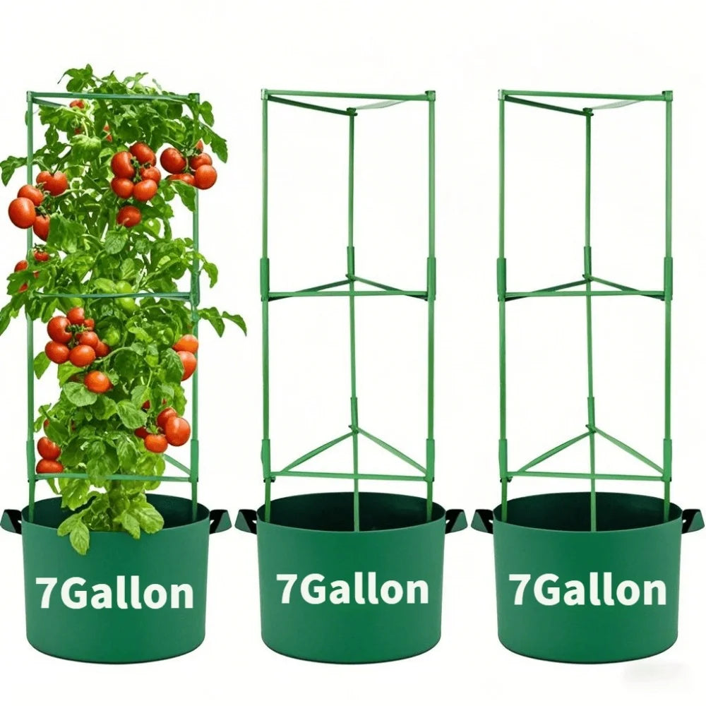 3/5/7Gallon Green Felt Plant Strong Grow Bags Gardening Aeration Planting Pot Container Maintain Humidity