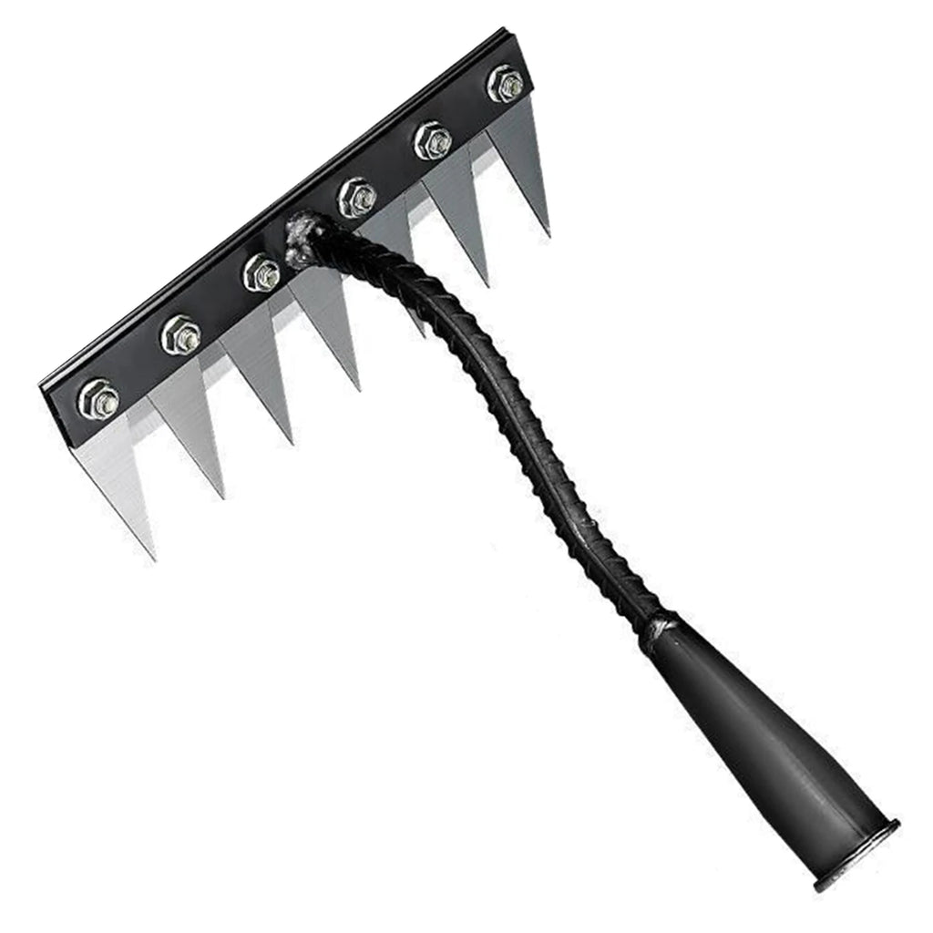 8/7/6/5teeth Garden Weeding Rake Heavy Duty Metal Gardening Hoe Weeding Rake Farm Tool for Gardening Weeding Loosening Soil Rake