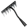8/7/6/5teeth Garden Weeding Rake Heavy Duty Metal Gardening Hoe Weeding Rake Farm Tool for Gardening Weeding Loosening Soil Rake