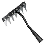 8/7/6/5teeth Garden Weeding Rake Heavy Duty Metal Gardening Hoe Weeding Rake Farm Tool for Gardening Weeding Loosening Soil Rake