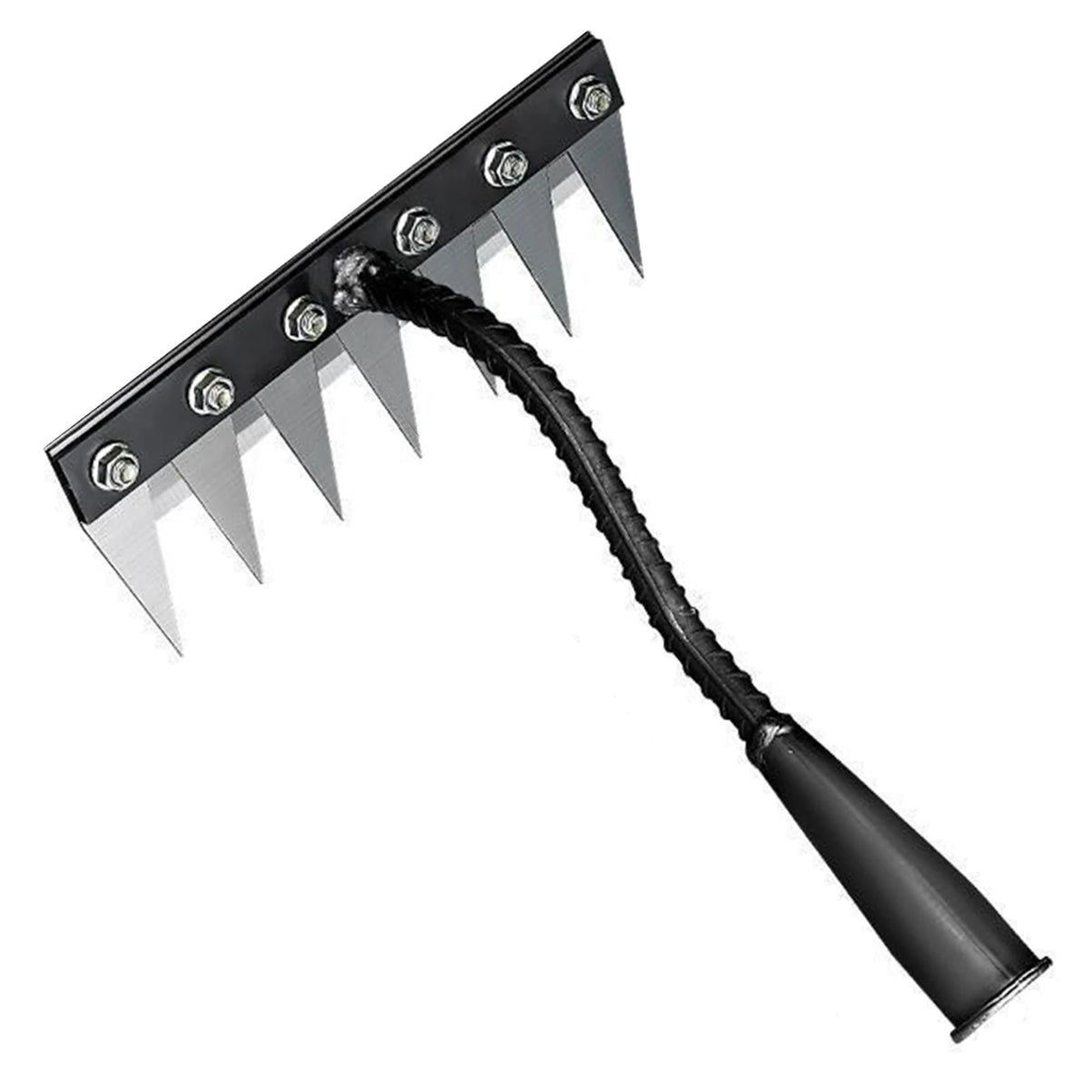 8/7/6/5teeth Garden Weeding Rake Heavy Duty Metal Gardening Hoe Weeding Rake Farm Tool for Gardening Weeding Loosening Soil Rake