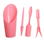 4Pcs Garden Planter Kit Sowing Shovel Spoon Succulents Seedlings Tool Bonsai Fertilizer Plastic Handle Soil Replacement Tools