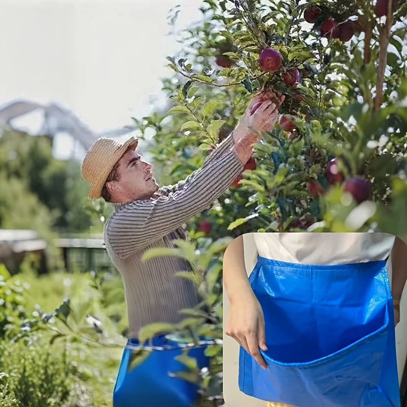 Garden Fruit Picking Bag and Mushroom Foraging Pouch with Waist Belt, Harvest Apron for Outdoor Orchard, Vegetable Gathering