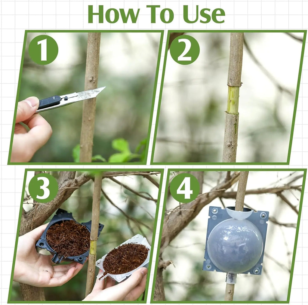 Plant Rooting Ball Air Layering Pods High Pressure Propagation Root Grow Box Graft Breeding Growing Case Planting Nursery Pot