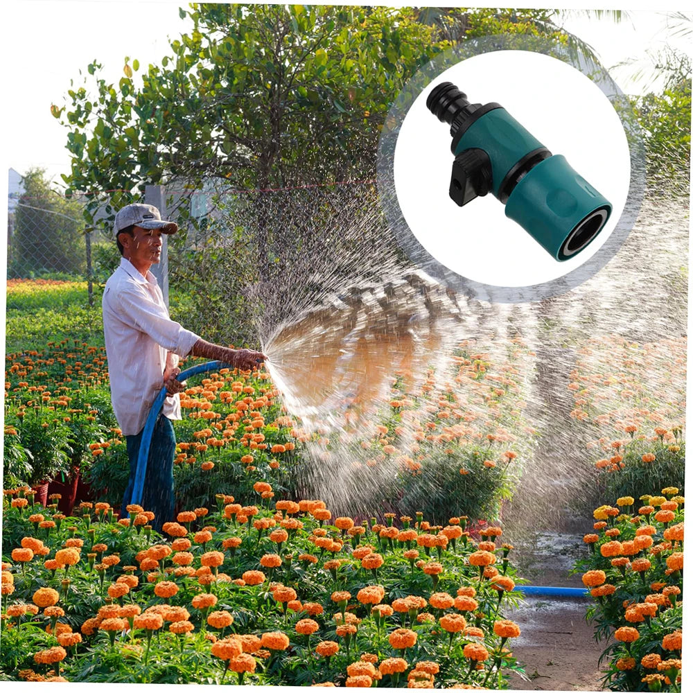 Garden Hose Quick Connect Coupler - Shut Off Valve Adapter for Watering Irrigation System Tap Faucet Fitting In-Line Connector