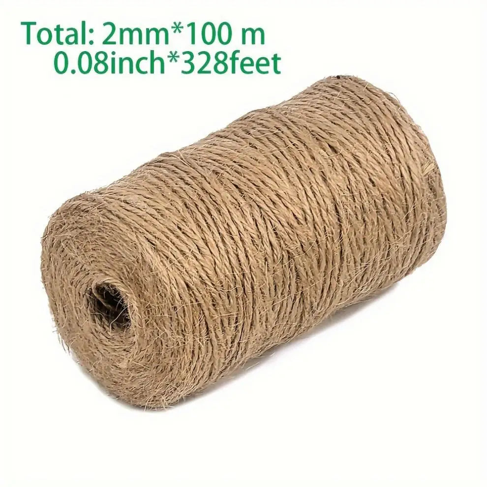 2mm Garden Twine 328 Feet Strong Jute String Green Plant Ties Climbing Plants Tomatoes Floristry Crafts Diy Knitting Crocheting