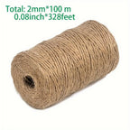 2mm Garden Twine 328 Feet Strong Jute String Green Plant Ties Climbing Plants Tomatoes Floristry Crafts Diy Knitting Crocheting