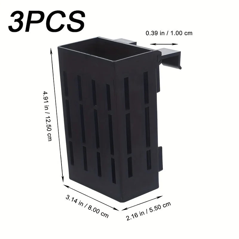 3pcs Plastic Aquarium Plant Holder Fish Tank Aquatic Hanging Aquatic Planter Aquarium Stand Pots Holders Flowerpot Basket Plants