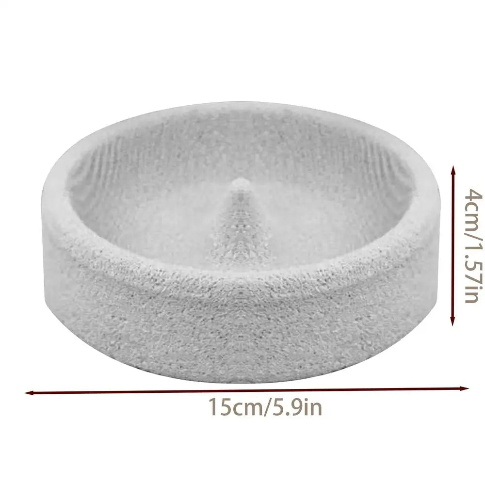 Bird Feeders for Outdoors | Round Small Stone Weatherproof Dish | Backyard Bird Feeder | for Water Pet Finch Parrots Watching
