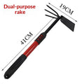 1 Piece Five-Tooth Gardening Spade Rake Hoe Integrated Design Comfort Handle for Outdoor Garden Weeding Digging Planting