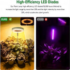 Plant Grow Light,LED Growing Light Full Spectrum for Indoor Plants,Height Adjustable, Automatic Timer, 5V Low Safe Volta