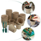 20-160PCS ﻿ 3.15 Inch Biodegradable Paper Pulp Seedling Starter Trays for Garden Planting Nursery Seed Germination Transplanting